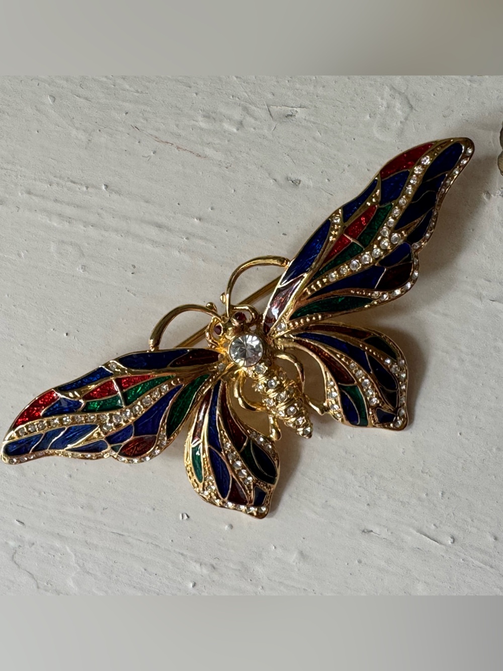 Gold Tone Butterfly Brooch - Gold Color